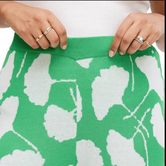 DVF x Target Green Ginko Print Jacquard Pants NWT - Picture 5 of 7